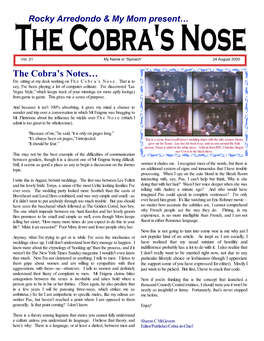 The Cobra's Notes…