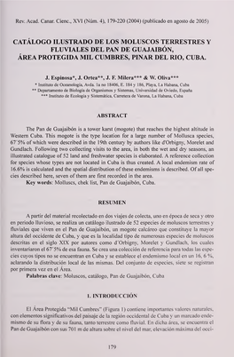 Catálogo Ilustrado De Los Moluscos Terrestres Y Fluviales Del Pan De