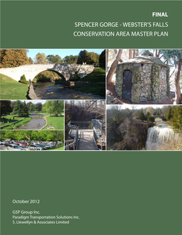 Spencer Gorge - Webster’S Falls Conservation Area Master Plan