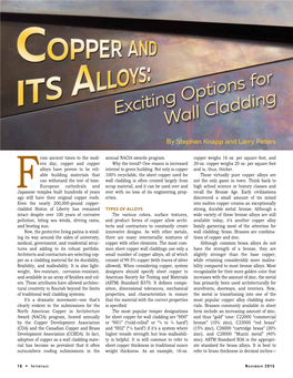 Copper and Its Alloys: Exciting Options for Wall Cladding