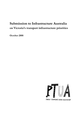 Submission to Infrastructure Australia on Victoria's Transport Infrastructure