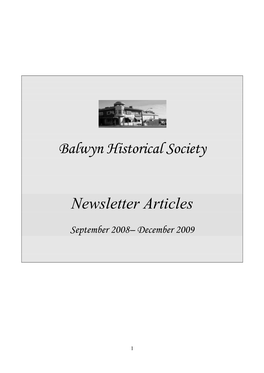 Balwyn Historical Society