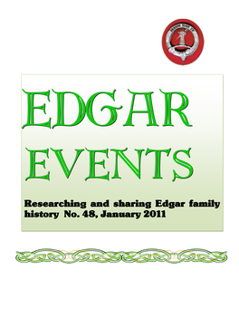 Researching and Sharing Edgar Family History No. 48, January 2011