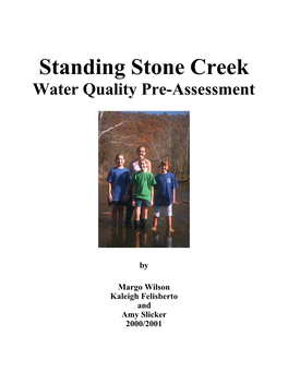 Standing Stone Creek Water Quality Pre-Assessment