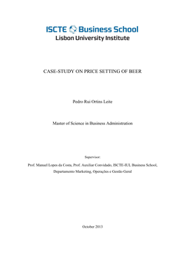 Case-Study on Price Setting of Beer