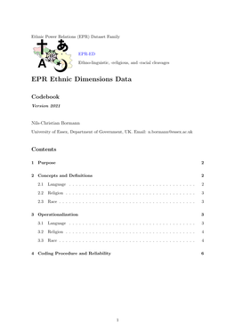 EPR Ethnic Dimensions Data