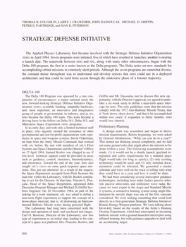 Strategic Defense Initiative