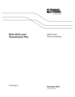 2014–2015 Local Transmission Plan