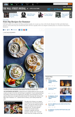 Fish Dip Recipes for Summer Call Them Pâtés If You Must, but These Seafood Snacks Are As Easy As a Day at the Beach