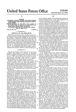 United States Patent Office Patented Sept