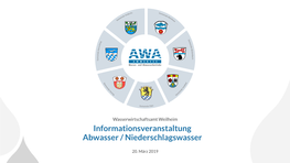 Informationsveranstaltung Abwasser / Niederschlagswasser