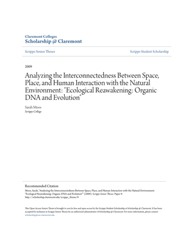 Analyzing the Interconnectedness Between Space, Place, and Human