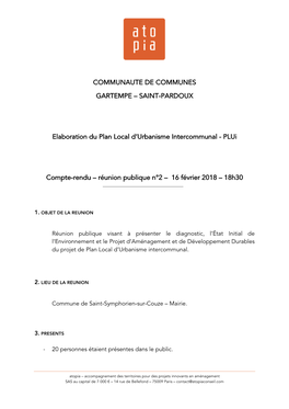 Communaute De Communes Gartempe – Saint-Pardoux Valorise Ses Qualites De Territoire Rural Et Agricole Actif, De Territoire Du Bien Vivre, D’Accueil Et De Nature