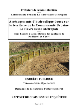 Rapport Aménagements D'hydraulique Douce LHSM