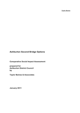 Ashburton Second Bridge Options