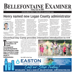 BELLEFONTAINE EXAMINER ONLINE @ Examiner.Org HUBBARD PUBLISHING CO