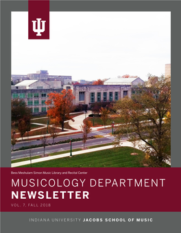 Musicology Department Newsletter Vol