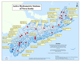 Hydrometric Stations in Nova Scotia