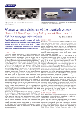 Women Ceramic Designers of the Twentieth Century