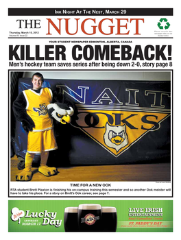 Men's Hockey Team Saves Series After Being Down 2-0, Story Page 8