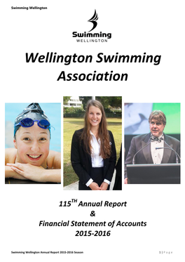 Swimming Wellington 115Th Annual Report 2015-16