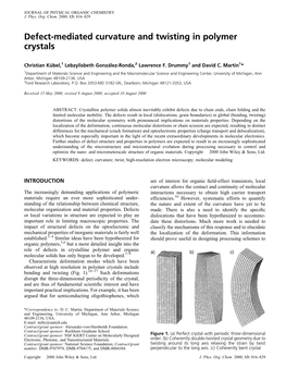 Defect-Mediated Curvature and Twisting in Polymer Crystals