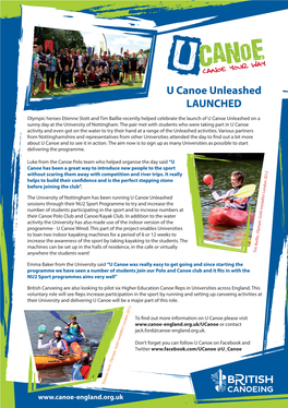 Ucanoe Unleashed Launch BC- Added Text