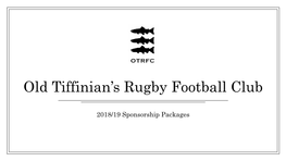 OTRFC Sponsorship Packages