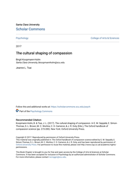 The Cultural Shaping of Compassion