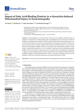 Impact of Fatty Acid-Binding Proteins in Α-Synuclein-Induced Mitochondrial Injury in Synucleinopathy