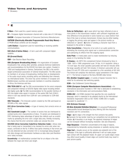 Tektronix: Video Test > Video Glossary Part 2