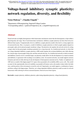 Voltage-Based Inhibitory Synaptic Plasticity: Network Regulation, Diversity, and Flexibility