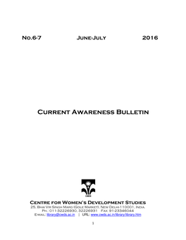 Current Awareness Bulletin