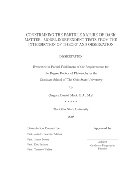 Constraining the Particle Nature of Dark Matter: Model-Independent Tests from the Intersection of Theory and Observation