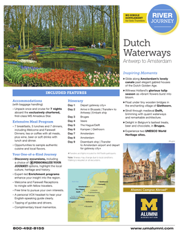 Dutch Waterways Antwerp to Amsterdam