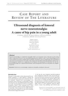 Ultrasound Diagnosis of Femoral Nerve Neurostenalgia