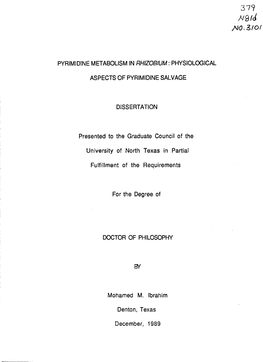 M2(D MO.Zlol PYRIMIDINE METABOLISM