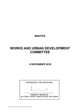 Works and Urban Development Committee