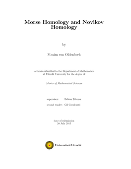 Morse Homology and Novikov Homology