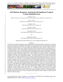 Article Soil Moisture Responses Associated with Significant