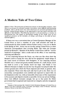 A Modern Tale of Two Cities