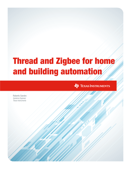 Thread and Zigbee for Home and Building Automation