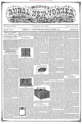 VOL. Xn. NO. 36. S ROCHESTER. N. T.-FOR the WEEK ENDING SATURDAY, SEPTEMBER 7, 1861. SWHOLE NO. 608