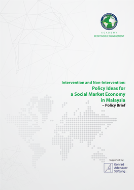 Policy Ideas for a Social Market Economy in Malaysia – Policy Brief FOREWORD