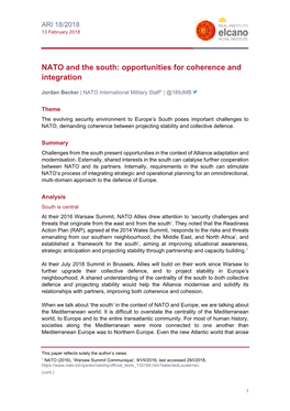 NATO and the South: Opportunities for Coherence and Integration