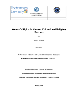 Women's Rights in Kosovo: Cultural and Religious Barriers