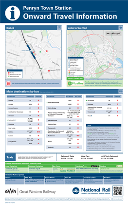 Penryn Town Station I Onward Travel Information Buses Local Area Map