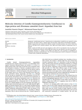 Molecular Detection of Coxiella