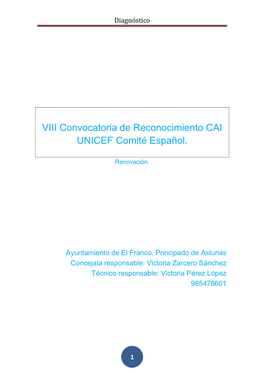 Reconocimiento CAI UNICEF Comité Español