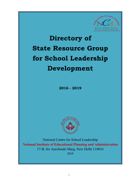Directory of State Resource Group for School Leadership Development